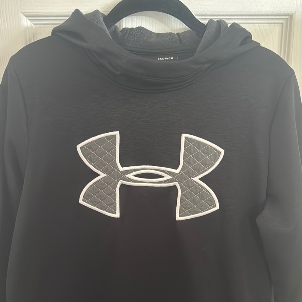 Under Armour Black Sweatshirt with White Logo - Picture 2 of 4